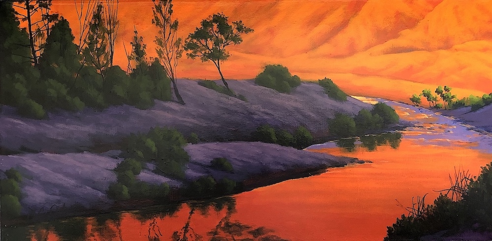 Sunset's Glow Reflected